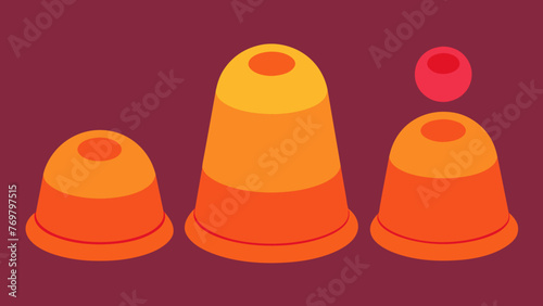  A set of silicone cups showing the different sizes used for cupping therapy.