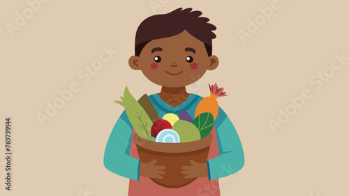  A young boy is shown holding a traditional medicine bag containing sacred herbs and minerals believed to ward off evil spirits and physical