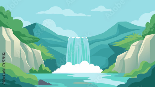  A bubbling waterfall with its soothing sound and refreshing mist reminding us of the healing power of nature.