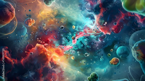Space Nebula Fantasy: Cosmic Sky Fractal