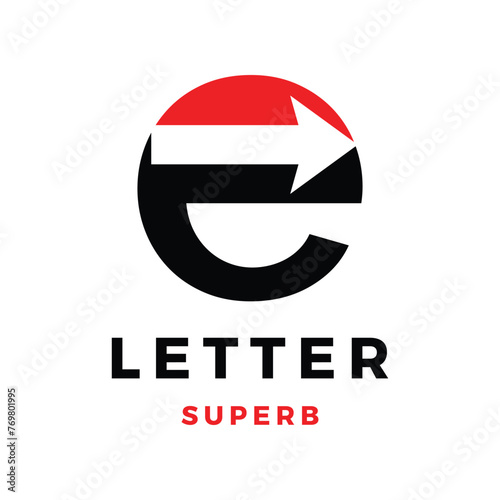 Initial Letter E Arrow Icon Logo Design Template Free Download Initial Letter E Arrow Icon Logo Design Template - GFXLoad