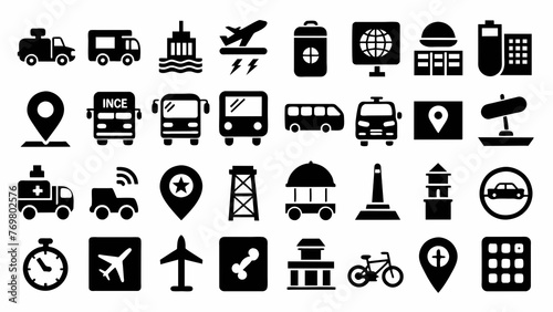 Transport Icon Line Art Vector Illustration for Seamless Integration