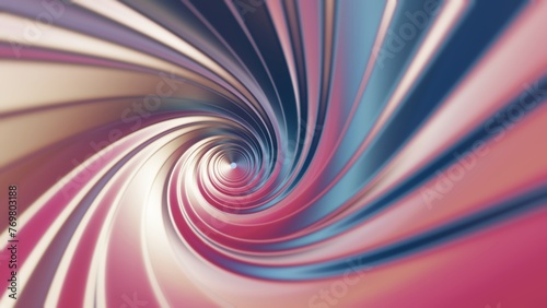 Fototapeta Naklejka Na Ścianę i Meble -  Spiral Infusion: A Hypnotic Vortex of Pastel Hues