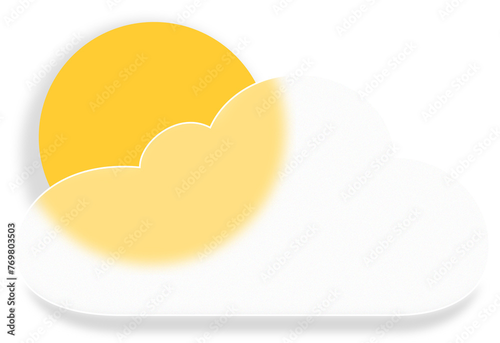 Weather glass morphism icon illustration Weather glass morphism icon illustration