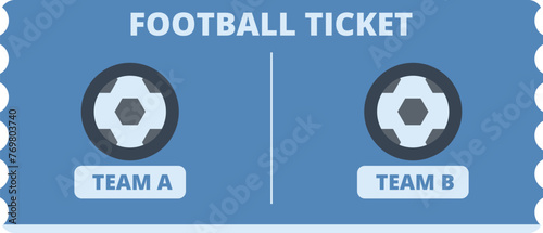 Football ticket icon cartoon vector. Match cup card. Final sport play photo