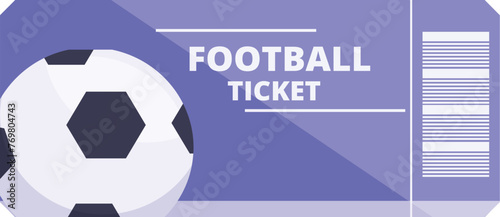 Invitation football ticket icon cartoon vector. Single field receipt. Victory arena