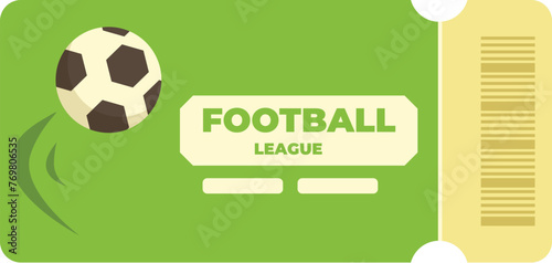 Football league ticket icon cartoon vector. Training ticket. Ball entrance game