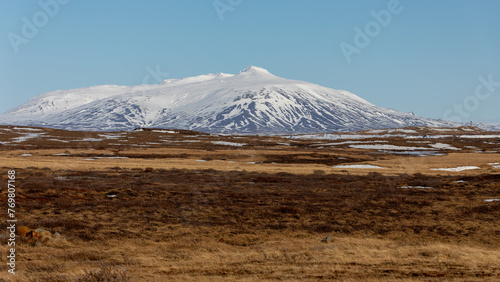 Beautiful icelandic landscape in Selfoss  Iceland on march 2024