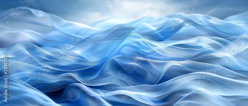  A blue and white background with waves, a bright sun in the center, and a blue sky in the background