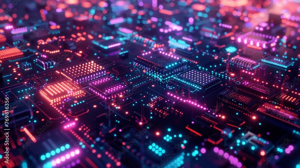 digital chip futuristic glowing background digital chip futuristic glowing background