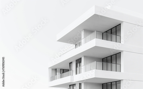 minimalist building architecture,created with Generative AI tecnology.