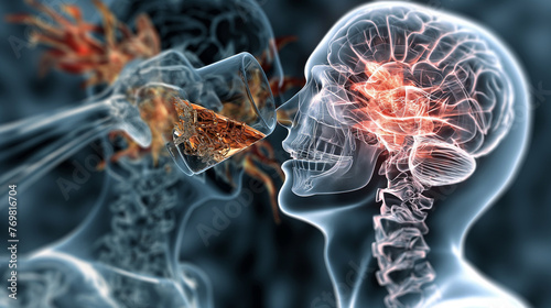 The harmful effects of alcohol on the human body.