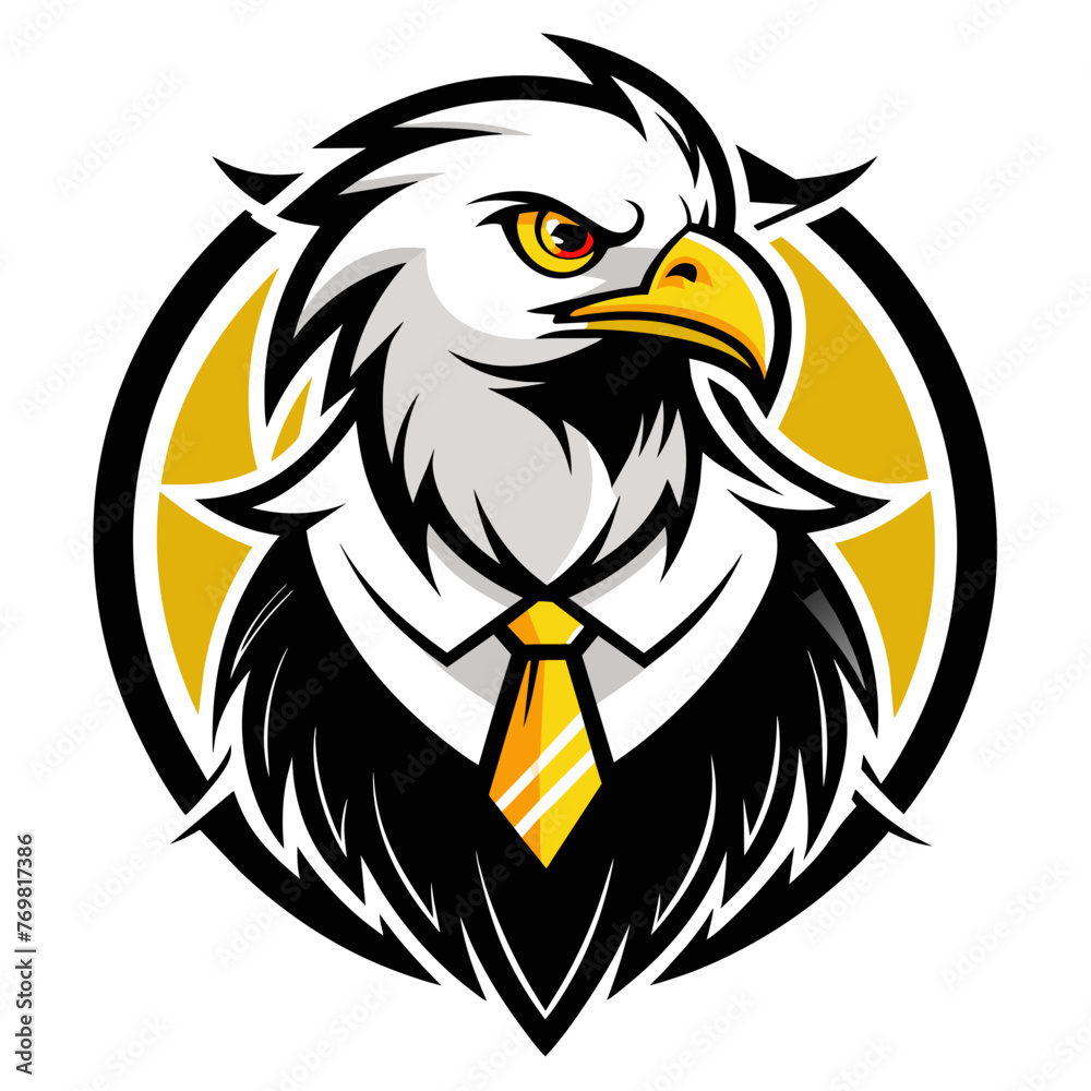 Business Eagle Logo Isolated on White Background Business Eagle Logo Isolated on White Background