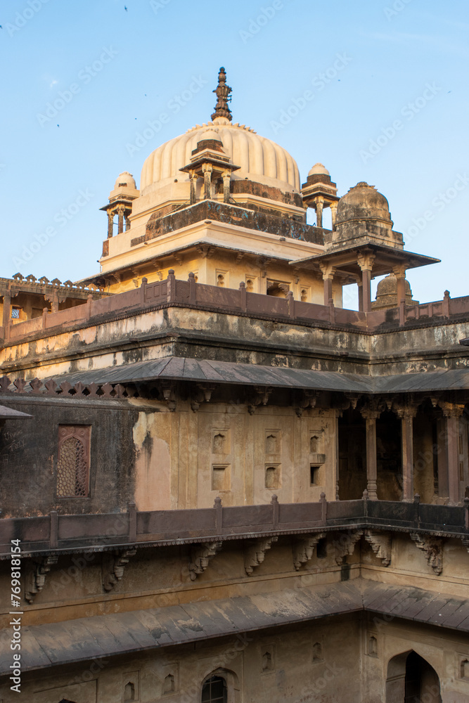 Exterior of the Datia Palace (Bir Singh Palace) in Datia, Madhya Pradesh, India, Asia