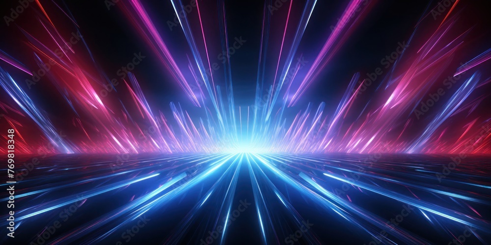 Dark Background With Colorful Lights and Lines Generative AI Dark Background With Colorful Lights and Lines Generative AI