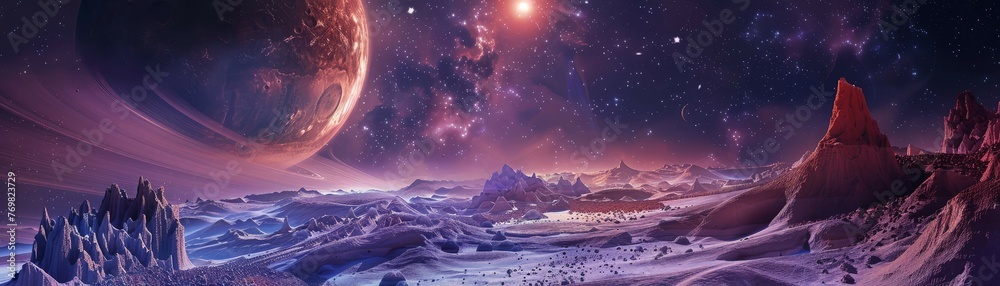 Retro space-themed photography studio, portraits with alien landscapes, vintage cameras Retro space-themed photography studio, portraits with alien landscapes, vintage cameras