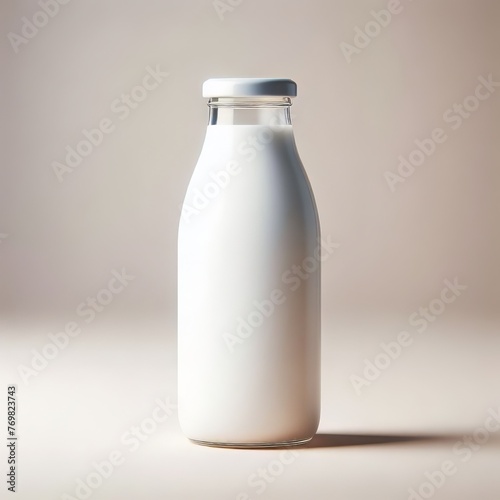 Minimalist White Milk Bottle: A Sleek and Elegant Beverage Container