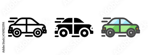 Multipurpose rush hour vector icon in outline, glyph, filled outline style. Three icon style variants in one pack.