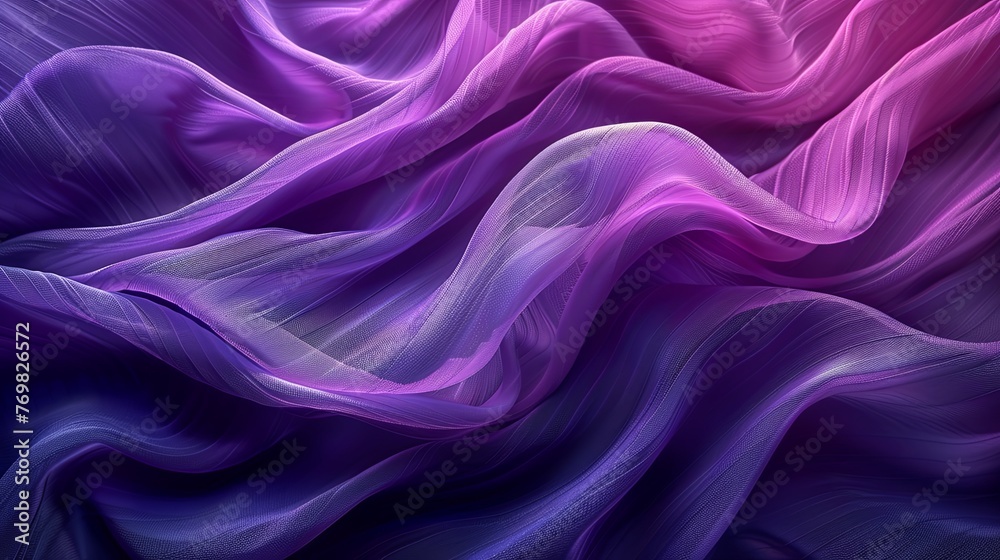 Obraz premium Textured Purple Knit Fabric Seamlessly Curving in Elegance