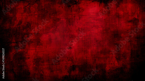 old red christmas background, vintage grunge dirty texture, distressed weathered worn surface, dark black red paper, horror theme © john