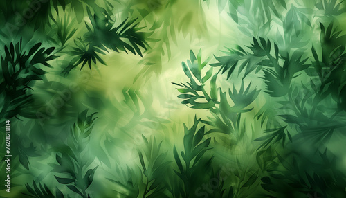 Green watercolor foliage texture 