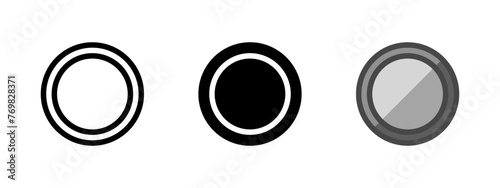 Multipurpose unavailable status vector icon in outline, glyph, filled outline style. Three icon style variants in one pack.