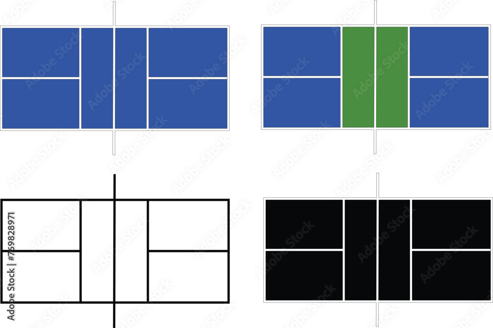 custom made wallpaper toronto digitalPickleball Court icon. Top view of the pickleball court in exact proportions sign. Pickleball field symbol. flat style.