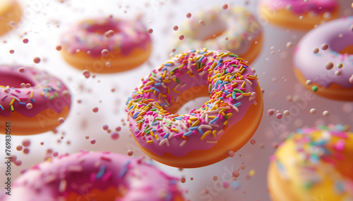 donuts with sprinkles background