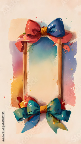 Bow frame and Love Decoration