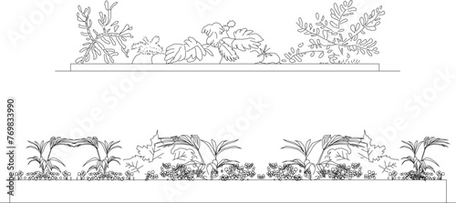 Adobe Illustrator Artwork vector design sketch illustration of plants for greening in parks and city fields 