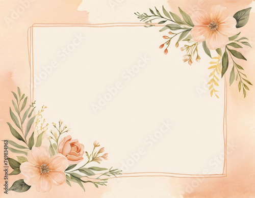 floral background made in hand watercolor style