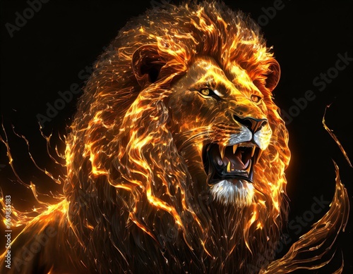 Lion of fire