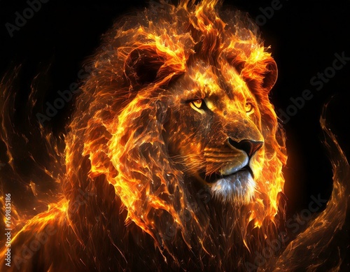 Lion of fire