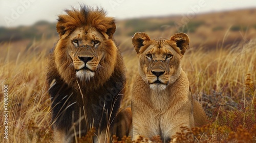 lion and lioness