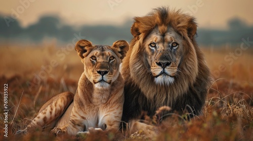 lion and lioness