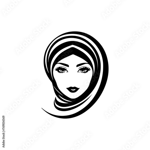 creative logo hijab design template