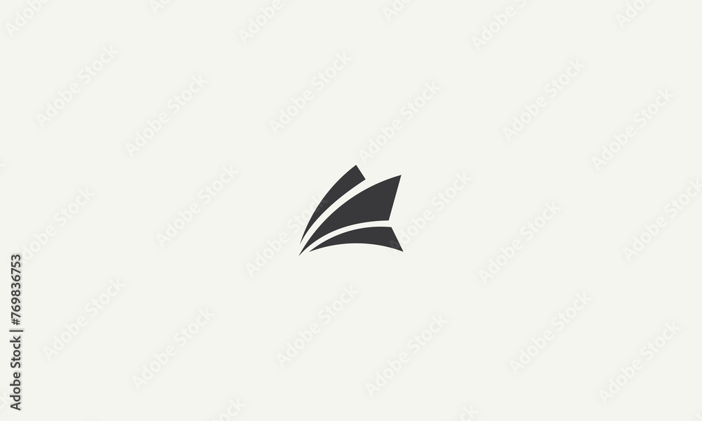 letter A monogram simple logo design vector illustration