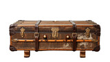 Antique Steamer Trunk Coffee Table Conversion on transparent background