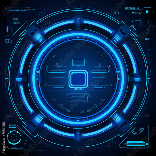 Abstract technology background, UX, UI, HUD, Technology frame.