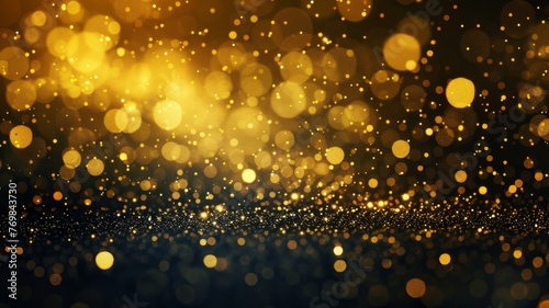 glitter lights grunge background  gold glitter defocused abstract Twinkly Lights Background - generative ai