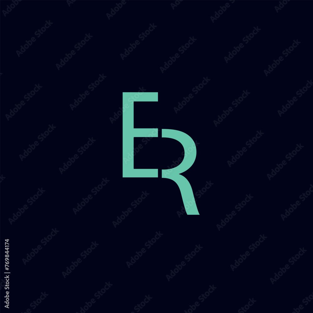 Initial Letter ER Logo Design Outstanding Creative Modern Symbol Sign