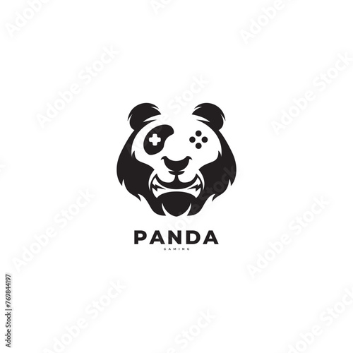 panda gaming logo icon vector template