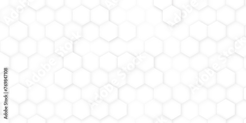 Hexagon concept design abstract technology background vector. Abstract white hexagon concept background, soft white background. © Mst