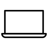 laptop icon, simple vector design