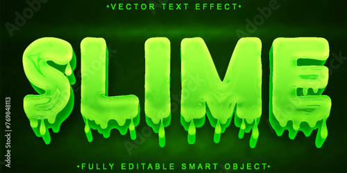 Green Fluid Slime Vector Fully Editable Smart Object Text Effect