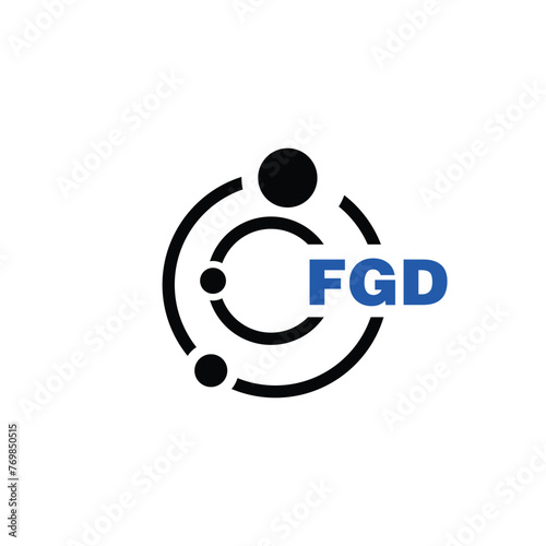 FGD letter logo design on white background. FGD logo. FGD creative initials letter Monogram logo icon concept. FGD letter design photo