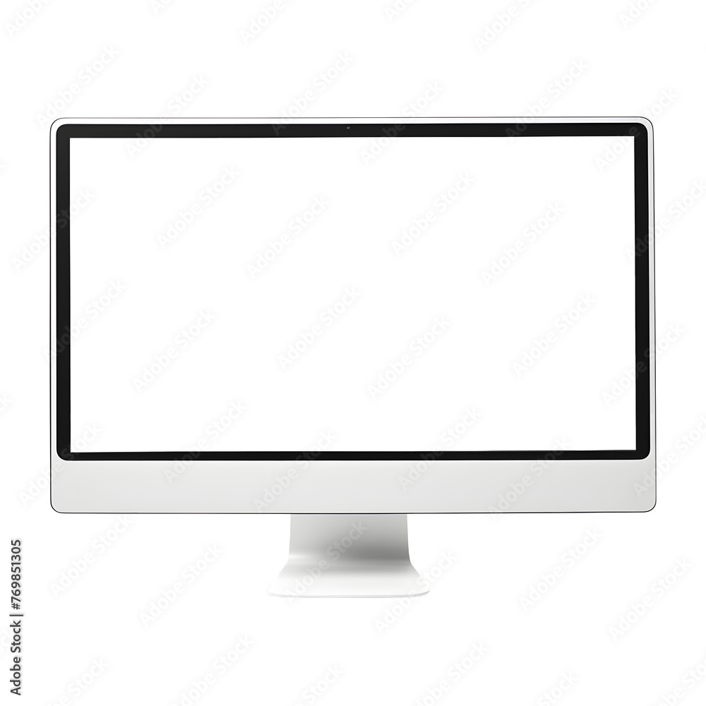 desktop pc vector mocup. monitor display with blank screen isolated on background desktop pc vector mocup. monitor display with blank screen isolated on background