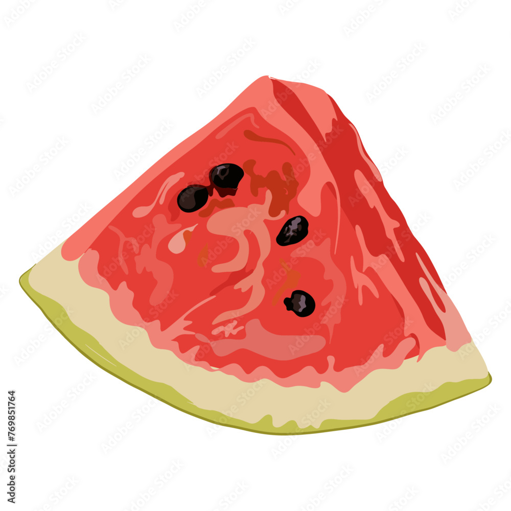 illustration of a piece of watermelon illustration of a piece of watermelon