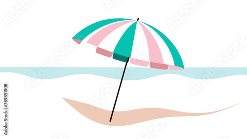 Beach Umbrella Vector Art Sunny Seaside Scenes for Your Designs