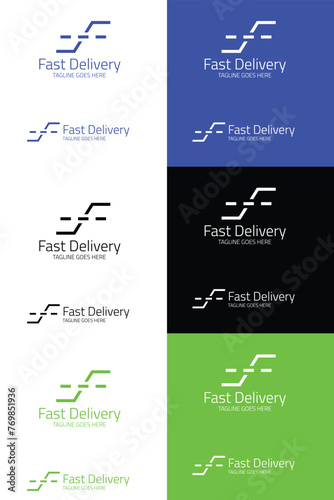 Letter F fast delivery logo